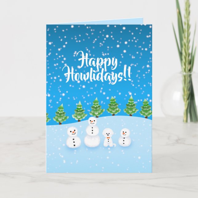 Bichon Frise Holiday Card (Front)