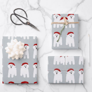Bichon Frise Holiday Wrapping Paper Sheets