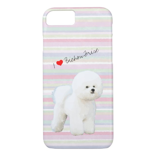 Bichon Frise Illustrated Cell Phone Case (Back)