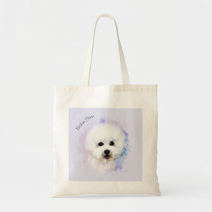 Bichon Frise Illustrated Tote Bag (7 colours)