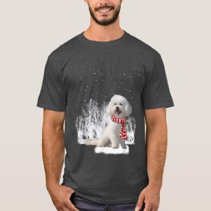 Bichon Frise In The Snow Merry Christmas Winter Gi T-Shirt