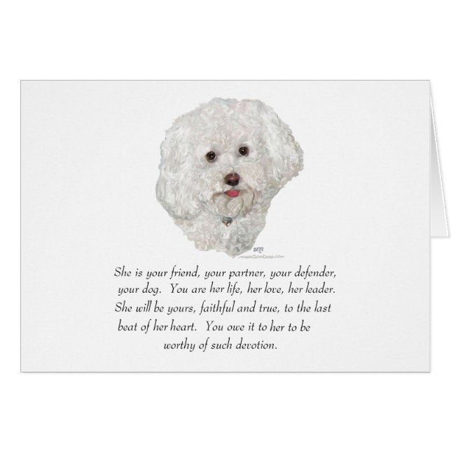 Bichon Frise Keepsake FEMALE (Front Horizontal)