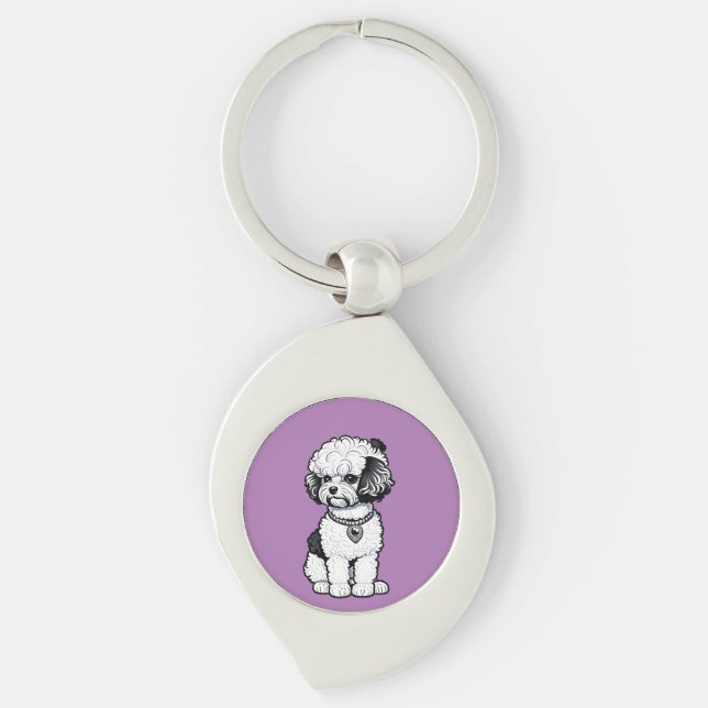 Bichon Frise Key Ring (Front)