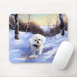 Bichon Frise Let It Snow Christmas  Mouse Mat