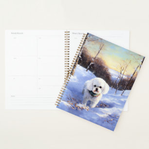 Bichon Frise Let It Snow Christmas  Planner