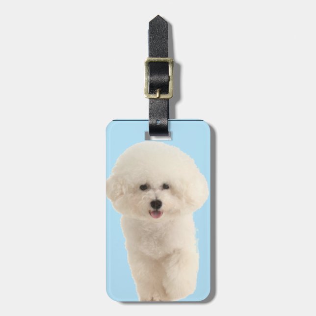 Bichon Frise Luggage Tag (Front Vertical)