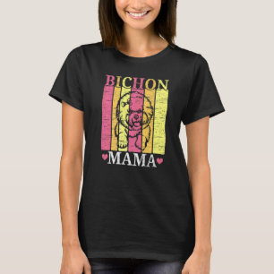 Bichon Frise Mama Dog Dog Breeder Puppy Paw Love T-Shirt