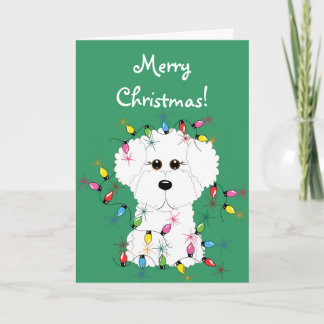 Bichon Frise Merry Christmas Card