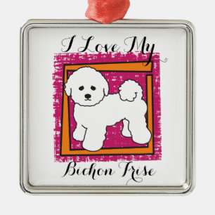 BICHON FRISE METAL TREE DECORATION