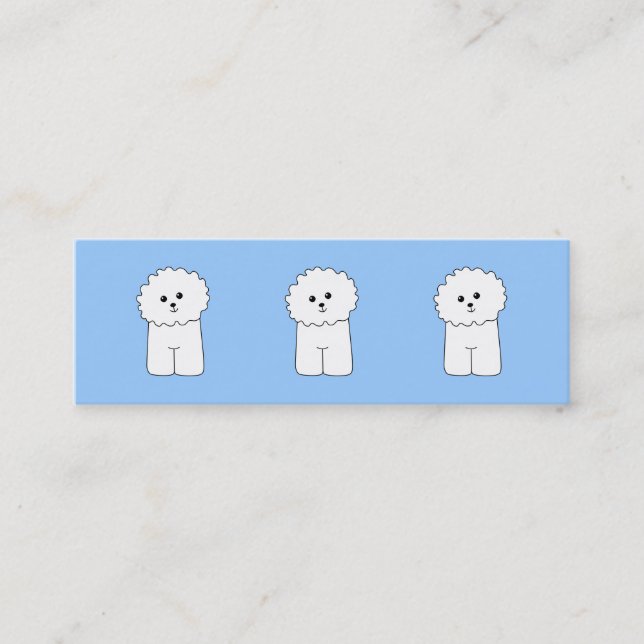 Bichon Frise. Mini Business Card (Front)