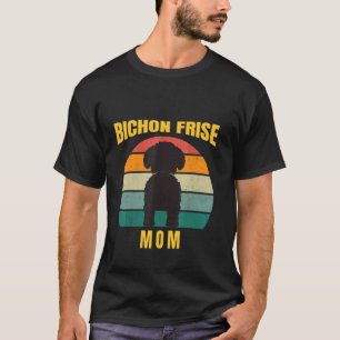 Bichon Frise Mom Womens Retro Terrier Vinatage T-Shirt