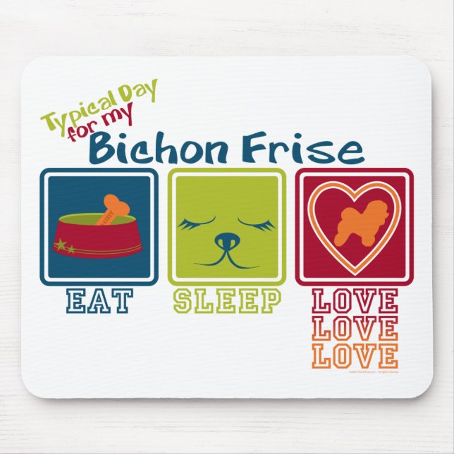 Bichon Frise Mouse Mat (Front)
