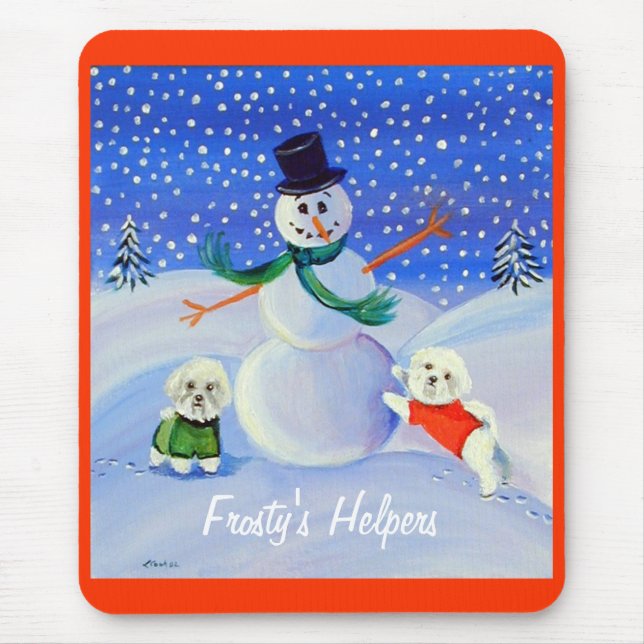 Bichon Frise Mousepad (Front)