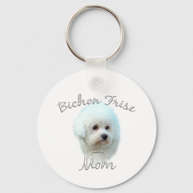Bichon Frise Mum 2 Key Ring (Front)