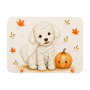 Bichon Frise Mummy Halloween Magnet