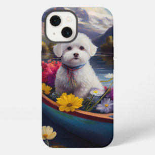 Bichon Frise on a Paddle: A Scenic Adventure iPhone 13 Case