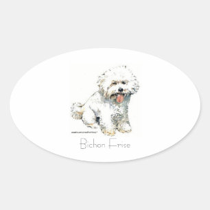 Bichon Frise Oval Sticker