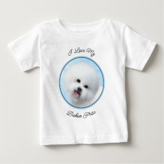 Bichon Frise Painting - Cute Original Dog Art Baby T-Shirt
