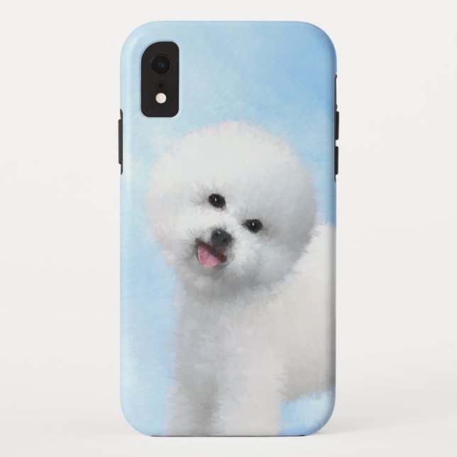 Bichon Frise Painting - Cute Original Dog Art Case-Mate iPhone Case (Back)