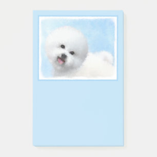 Bichon Frise Painting - Cute Original Dog Art Post-it Notes