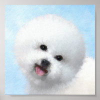 Bichon Frise Painting - Cute Original Dog Art