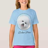 Bichon Frise Painting - Cute Original Dog Art T-Sh