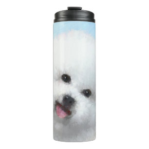 Bichon Frise Painting - Cute Original Dog Art Thermal Tumbler