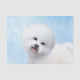 Bichon Frise Painting - Cute Original Dog Art Tissue Paper