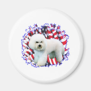 Bichon Frise Patriot Magnet