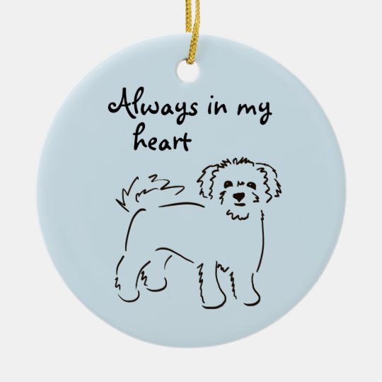 Bichon Frise Personalised Pet Memory Christmas Ornament