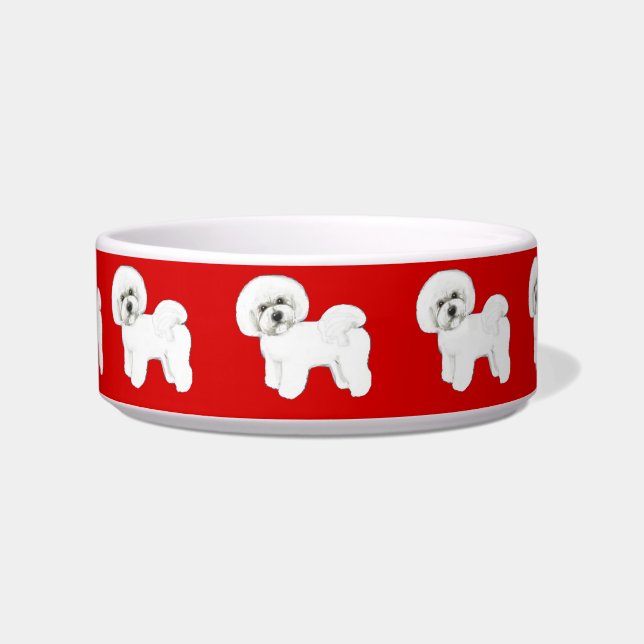 Bichon Frise pet bowl (Front)