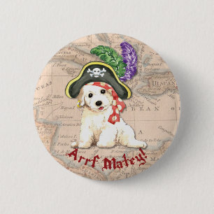 Bichon Frise Pirate 6 Cm Round Badge