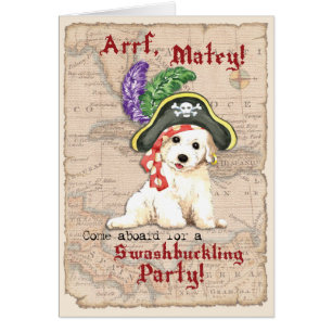 Bichon Frise Pirate Invitation
