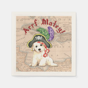 Bichon Frise Pirate Napkin