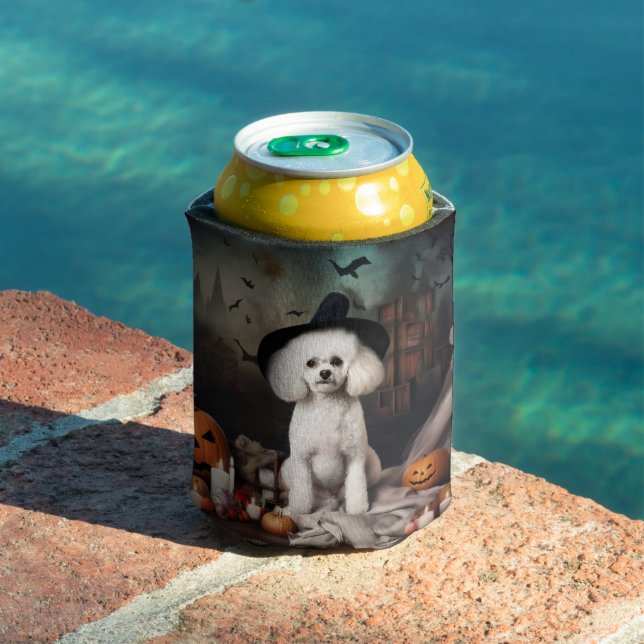 Bichon Frise Pumpkins Halloween Scary Can Cooler (In Situ Pool)