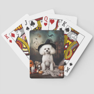 Bichon Frise Pumpkins Halloween Scary Playing Cards