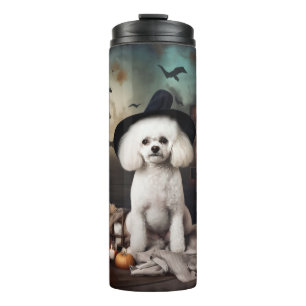 Bichon Frise Pumpkins Halloween Scary Thermal Tumbler