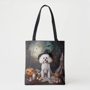 Bichon Frise Pumpkins Halloween Scary Tote Bag