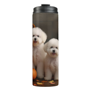 Bichon Frise Puppy Autumn Delight Pumpkin  Thermal Tumbler