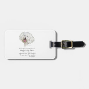 Bichon Frise Rainbow Bridge Luggage Tag