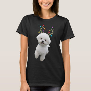 Bichon Frise Reindeer Christmas Dog T-Shirt