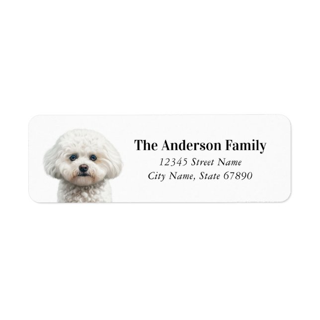 Bichon Frise Return Address Labels (Front)