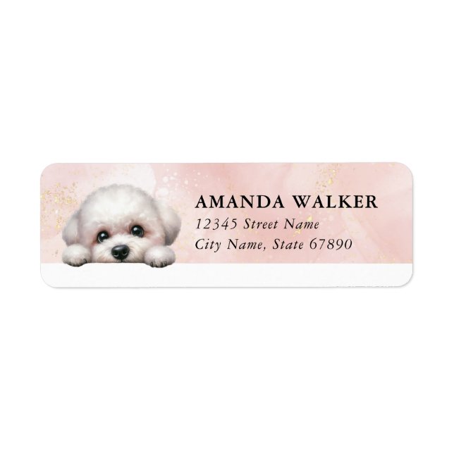 Bichon Frise Return Address Labels (Front)