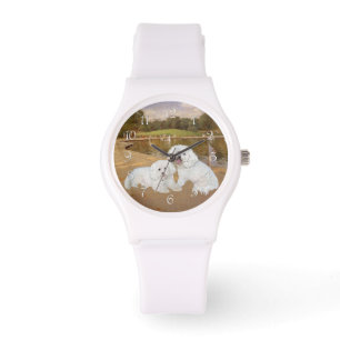 Bichon Frise Sailboats Watch