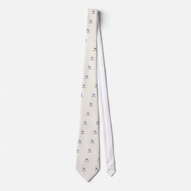 Bichon Frise Sailor Boy Blue Tie (Front)