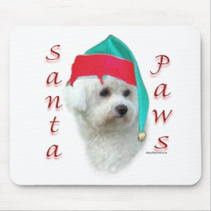 Bichon Frise Santa Paws Mouse Mat