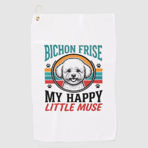 Bichon Frise Shirt Vintage Spirit Dog Art_1 Golf Towel