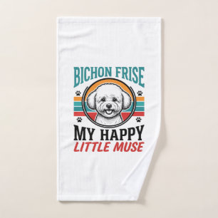Bichon Frise Shirt Vintage Spirit Dog Art_1 Hand Towel