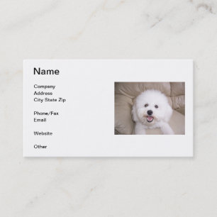Bichon Frise Smiling Business Card