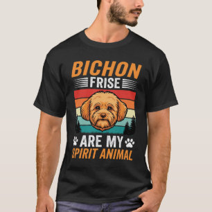Bichon Frise Spirit Animal Retro Dog T-Shirt